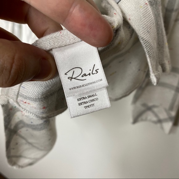 Rails Hunter Button Down White Charcoal Funfetti - Picture 6 of 8